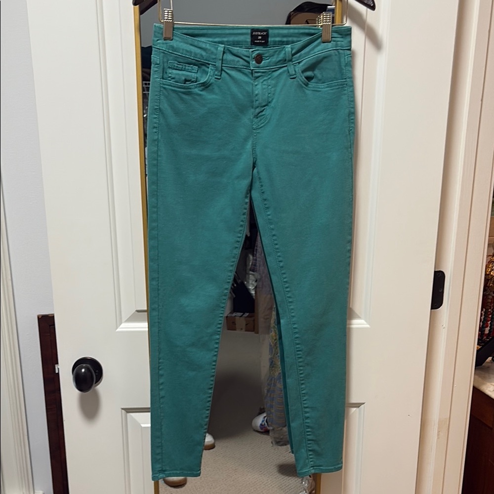Women's  JustBlack Teal Jeans